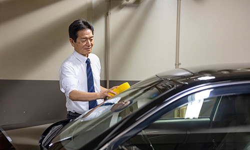 車輌点検の様子