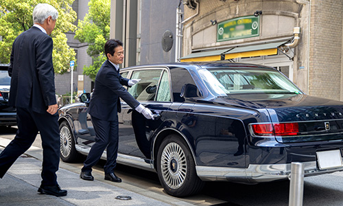 午後の送迎の様子